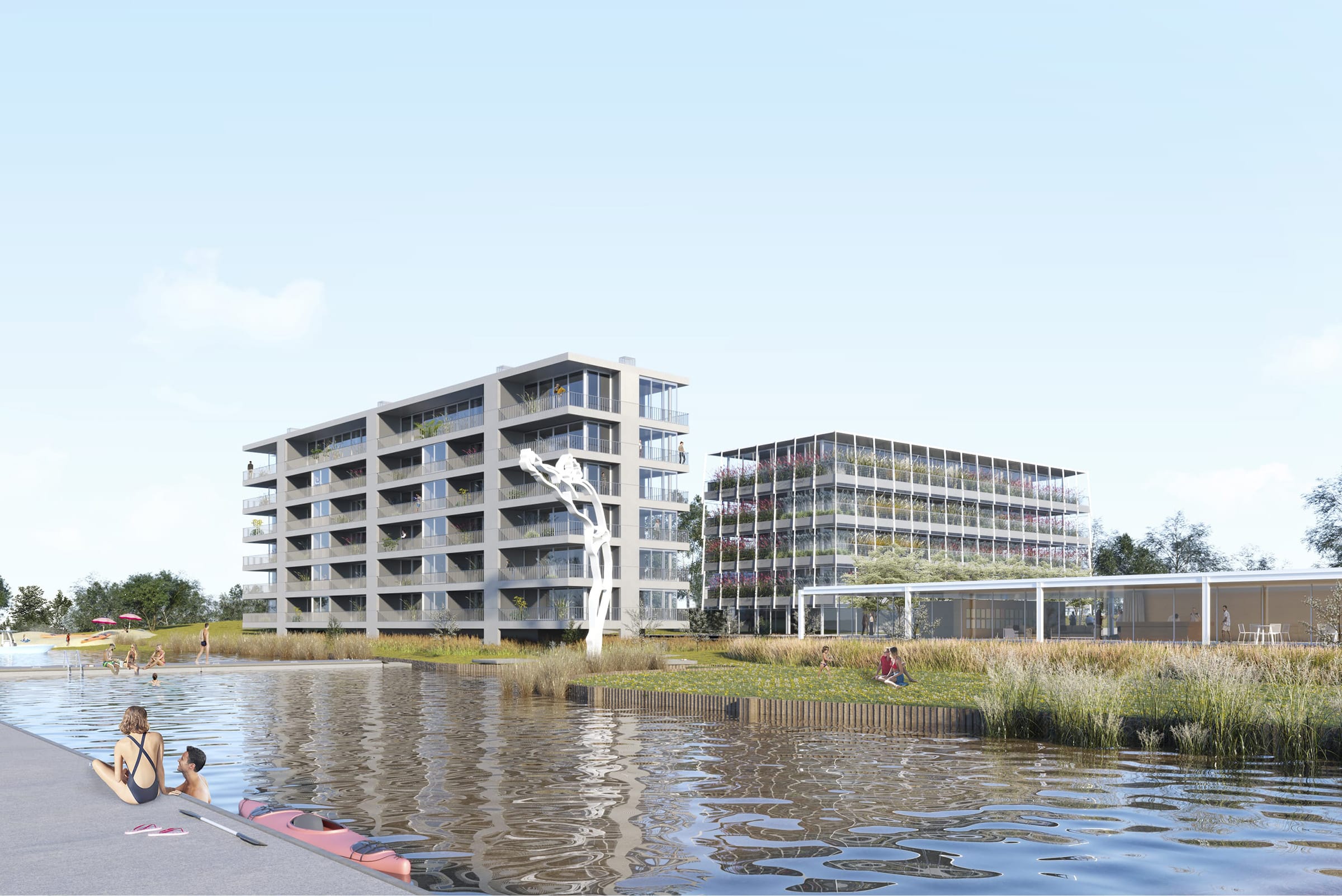 El edificio Residencias del Lago es un proyecto de Adamo-Faiden que se encuentra en la etapa previa a ser inaugurado.